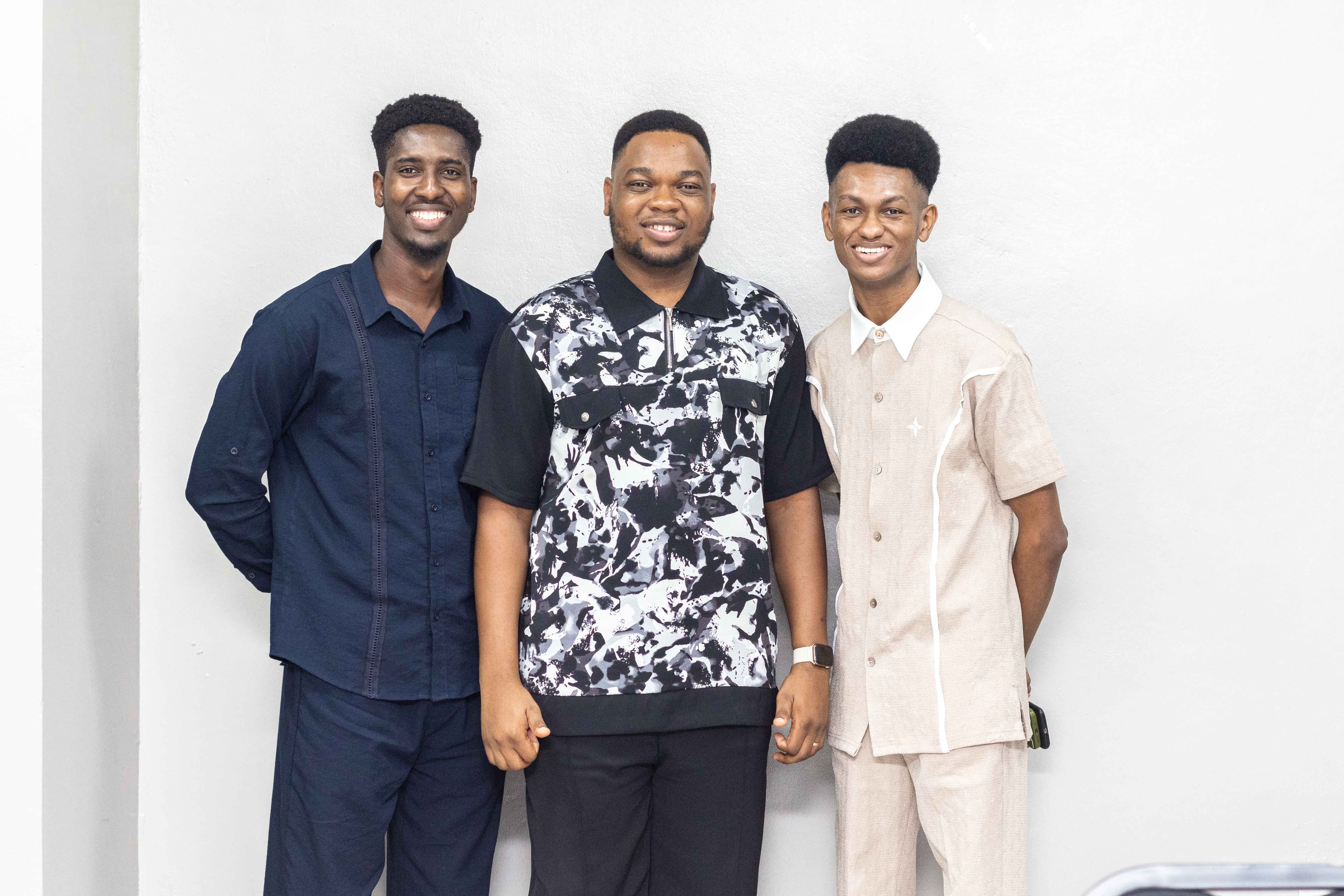 Samuel with summit delegates